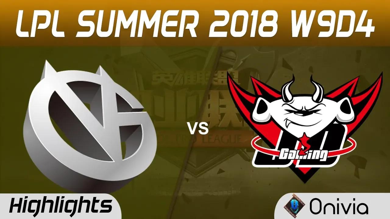 VG vs JDG Highlights Game 1 LPL Summer 2018 W9D4 Vici Gaming vs JD Gaming by Onivia thumbnail