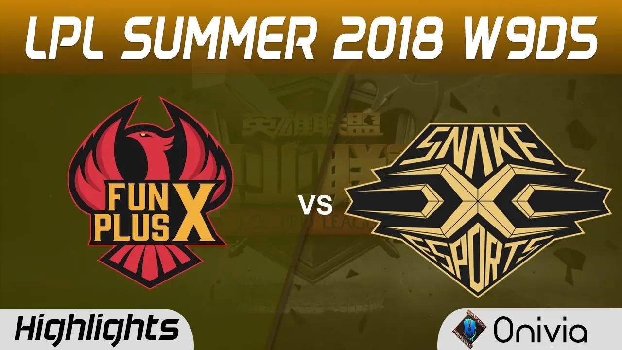 FPX vs SS Highlights Game 1 LPL Summer 2018 W9D5 FunPlus Phoenix vs Snake Esports by Onivia thumbnail