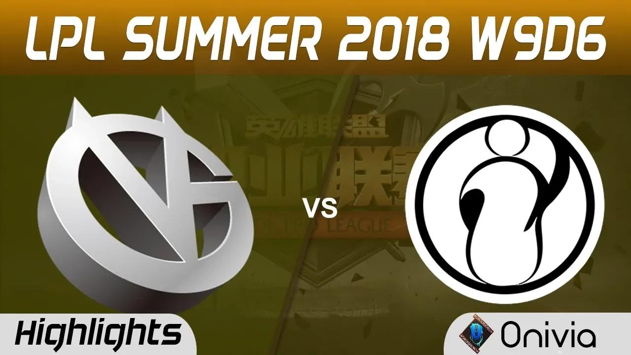 VG vs IG Highlights Game 1 LPL Summer 2018 W9D6 Vici Gaming vs Invictus Gaming by Onivia thumbnail