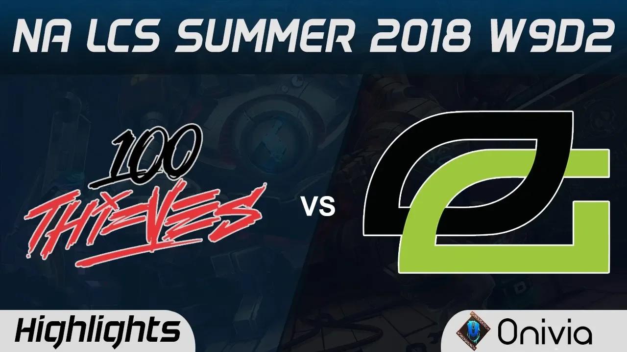 100 vs OPT Highlights NA LCS Summer 2018 W9D2 100Thieves vs Optic Gaming by Onivia thumbnail