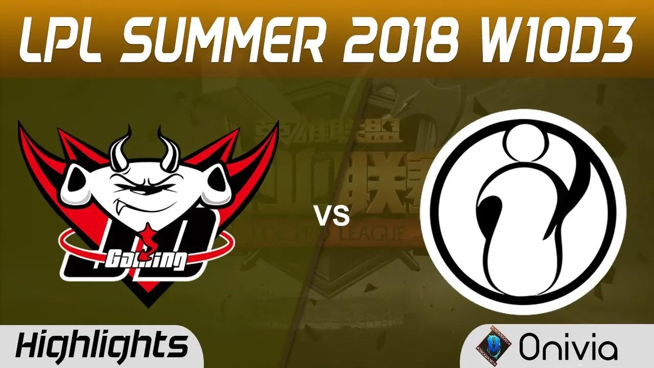 JDG vs IG Highlights Game 2 LPL Summer 2018 W10D3 JD Gaming vs Invictus Gaming by Onivia thumbnail