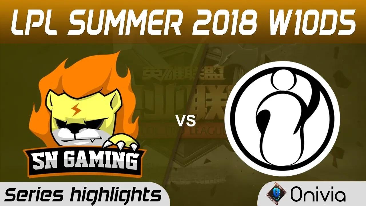 SNG vs IG Highlights Game 3 LPL Summer 2018 W10D5 Suning Gaming vs Invictus Gaming by Onivia thumbnail