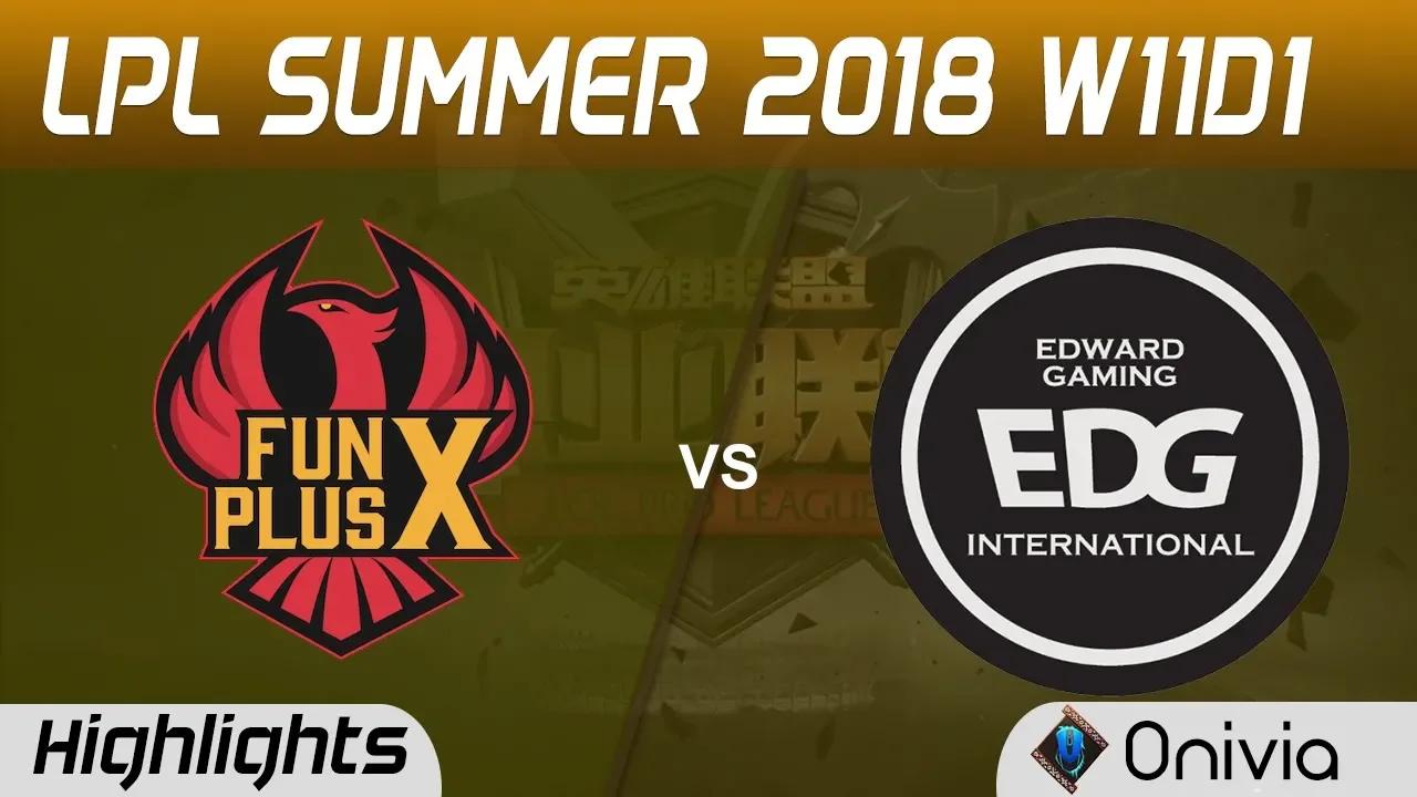 FPX vs EDG Highlights Game 2 LPL Summer 2018 W11D1 FunPlus Phoenix vs Edward Gaming by Onivia thumbnail