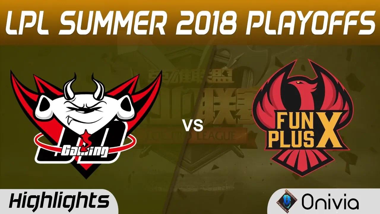 JDG vs FPX Highlights Game 1 LPL Summer Playoffs 2018 JD Gaming vs FunPlus Phoenix by Onivia thumbnail