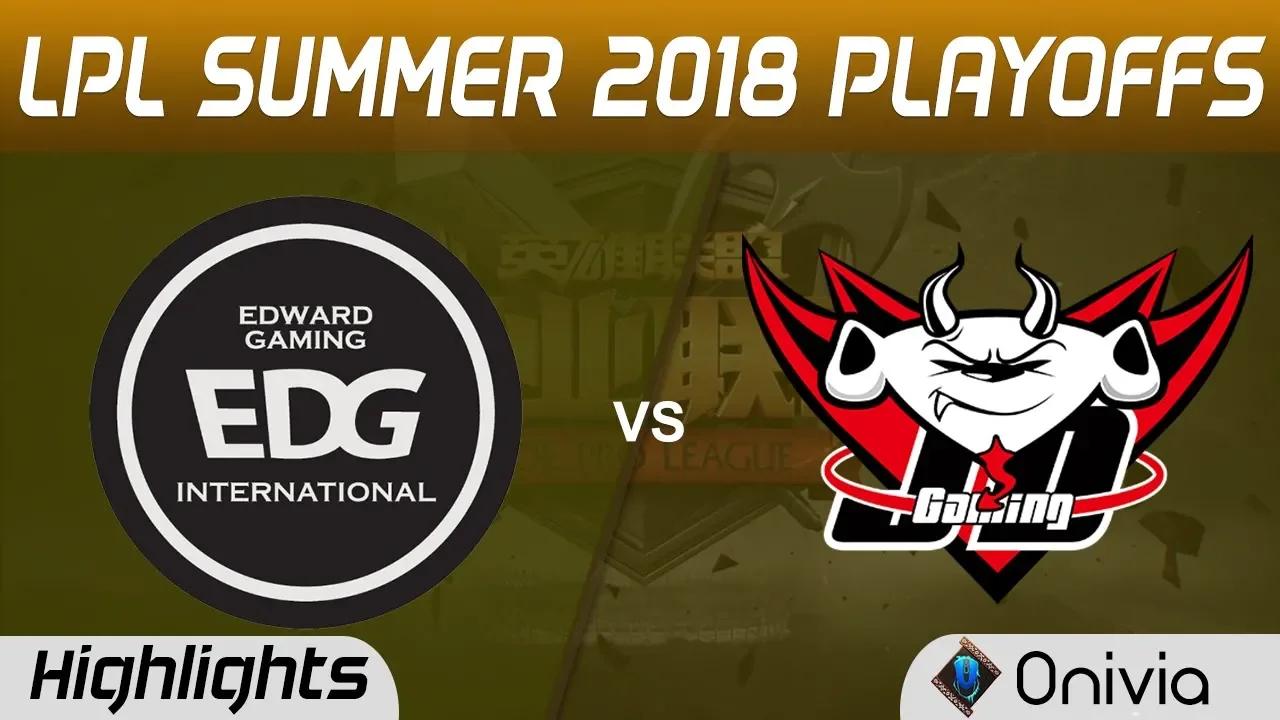 EDG vs JDG Highlights Game 2 LPL Summer Playoffs 2018 Edward Gaming vs JD Gaming by Onivia thumbnail