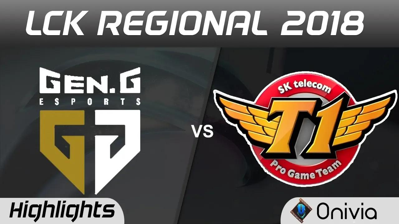 GEN vs SKT Highlights Game 1 LCK Regional 2018 Gen G Esports vs SK Telecom T1 by Onivia thumbnail