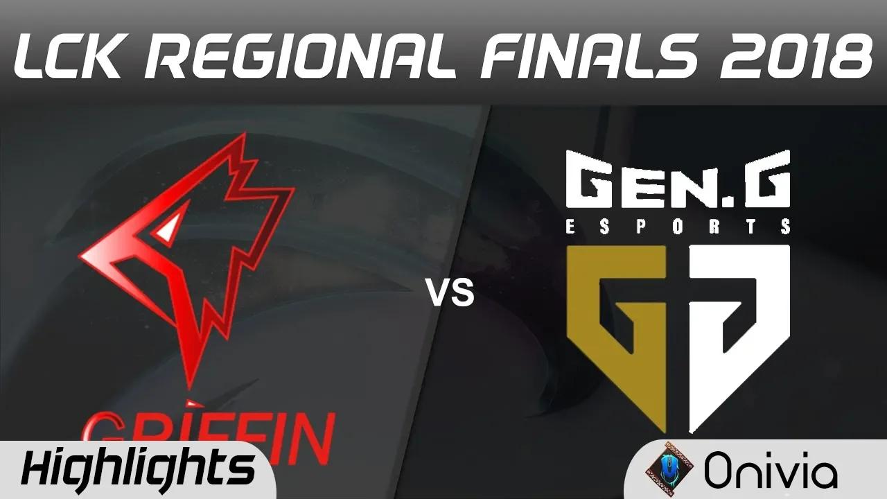 GRF vs GEN Highlights Game 3 LCK Regional 2018 Giffin vs GenG Esports by Onivia thumbnail