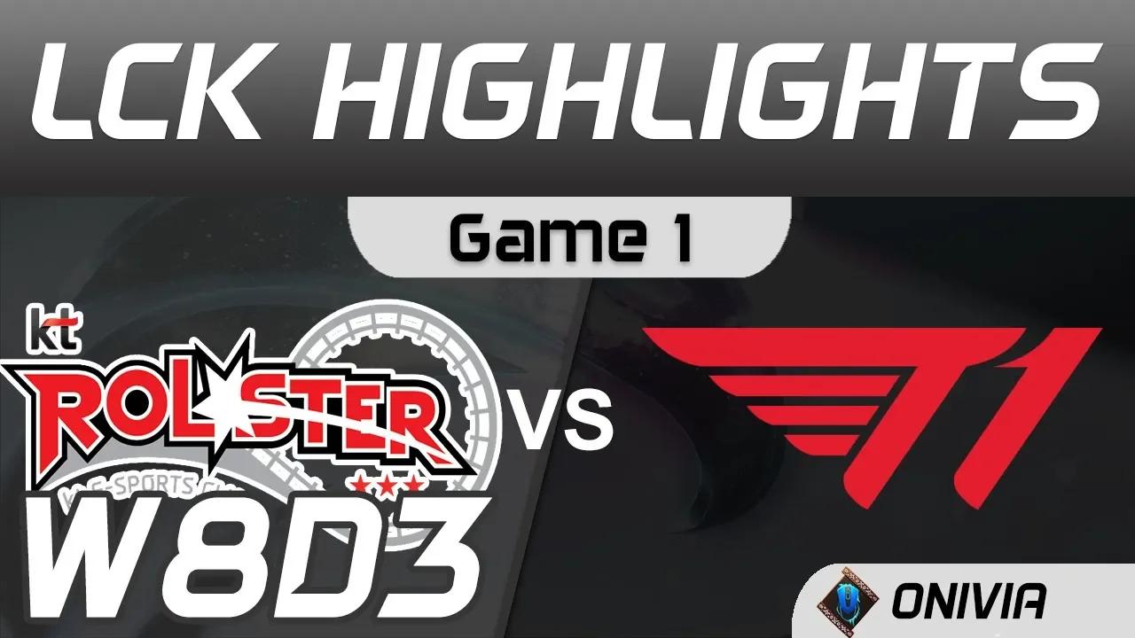 KT vs T1 Highlights Game 1 LCK Spring 2020 W8D3 KT Rolster vs T1 LCK Highlights 2020 by Onivia thumbnail