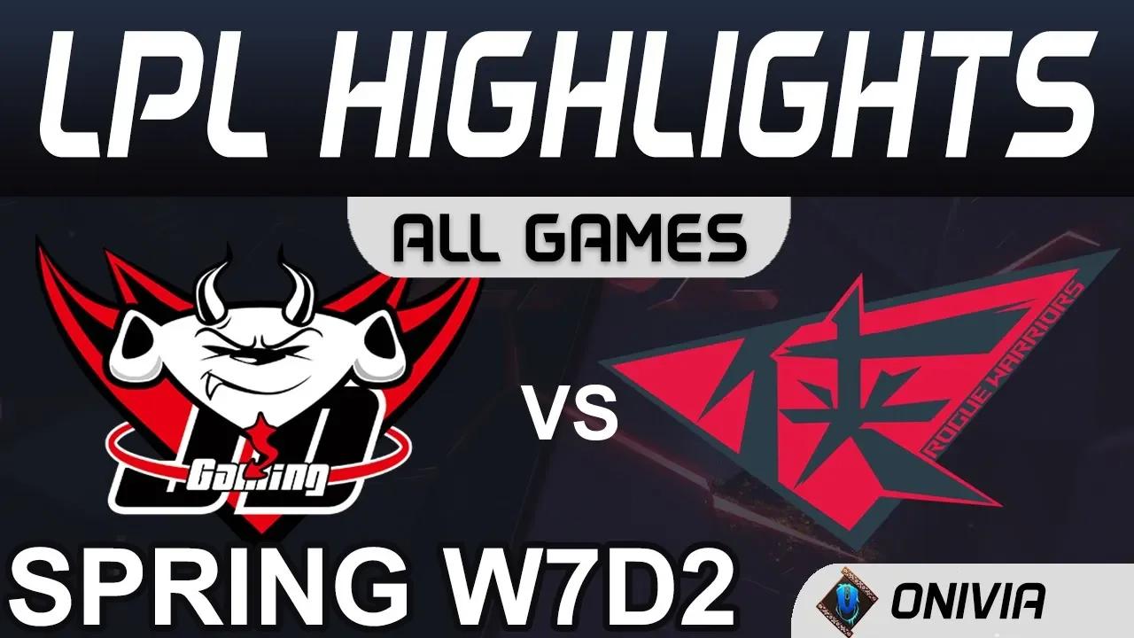 JDG vs RW Highlights ALL GAMES LPL Spring 2020 W7D2 JD Gaming vs Rogue Warriors by Onivia thumbnail