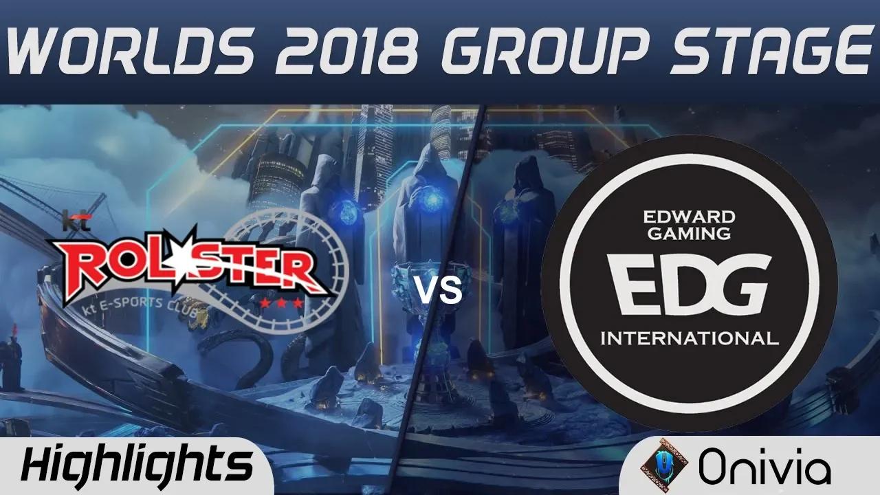 KT vs EDG Highlights Worlds 2018 Group Stage KT Rolster vs Edward Gaming by Onivia thumbnail