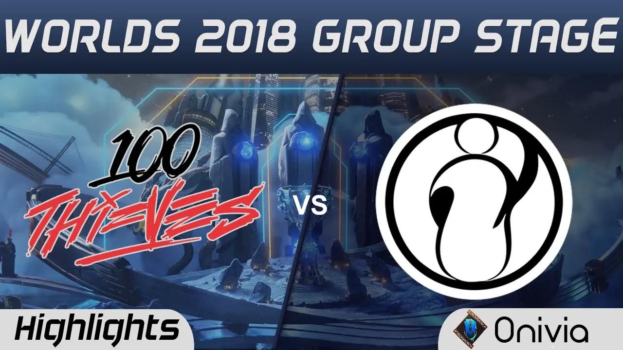 100 vs IG Highlights Worlds 2018 Group Stage 100Thieves vs Invictus Gaming by Onivia thumbnail