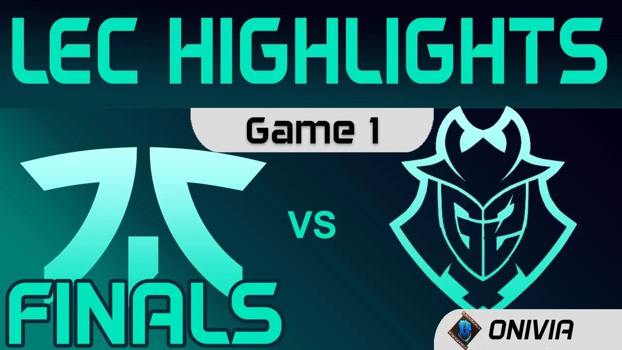 FNC vs G2 Highlights Game 1 Finals LEC Spring 2020 Fnatic vs G2 Esports LEC Highlights by Onivia thumbnail