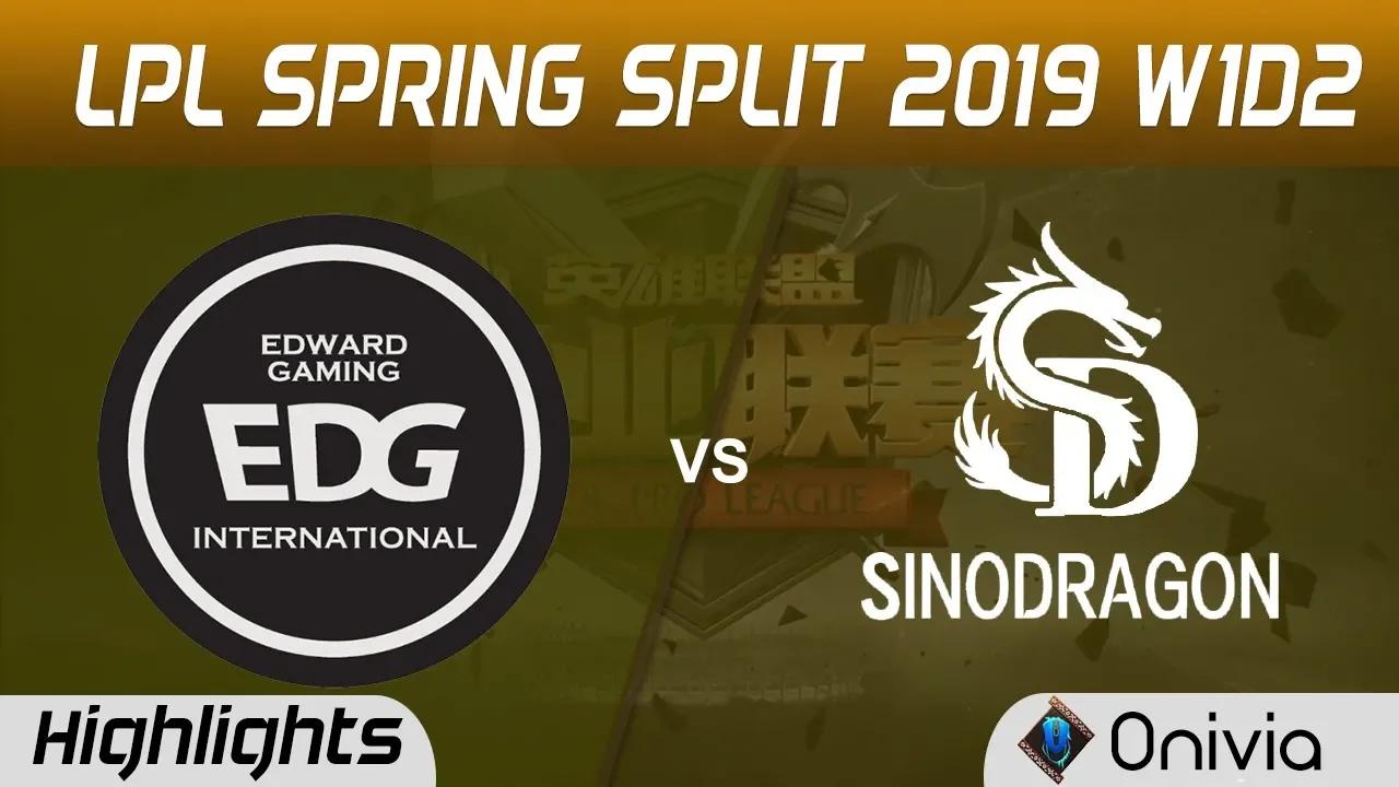 EDG vs SDG Highlights Game 1 LPL Spring 2019 W1D2 Edward Gaming vs SinoDragon by Onivia thumbnail