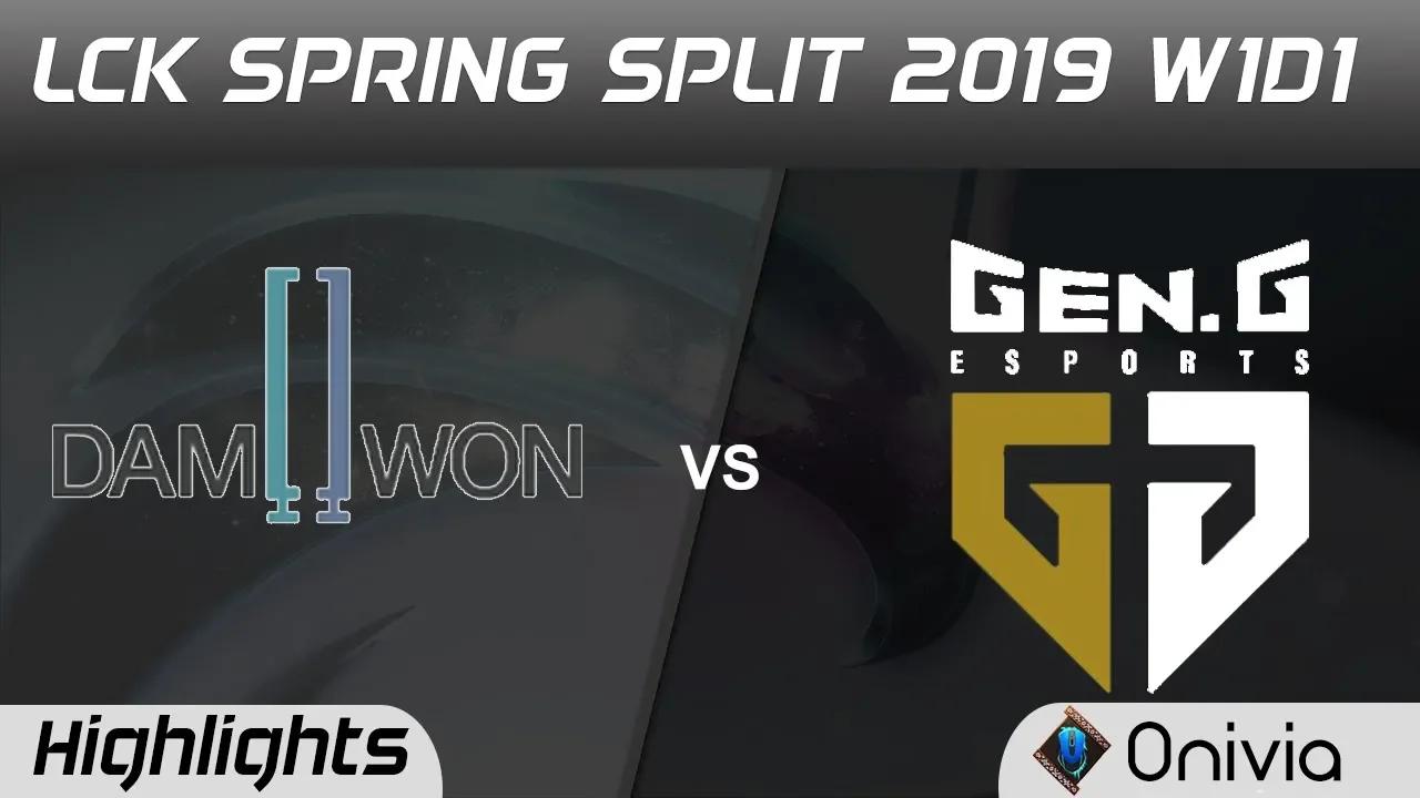 DWG vs GEN Highlights Game 1 LCK Spring 2019 W1D1 Damwon Gaming vs Gen G Esports by Onivia thumbnail