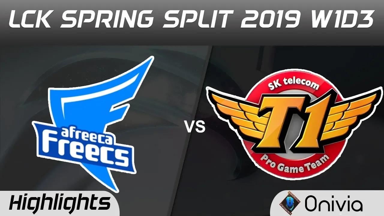 AFS vs SKT Highlights Game 1 LCK Spring 2019 W1D3 Afreeca Freecs vs SK Telecom T1 by Onivia thumbnail