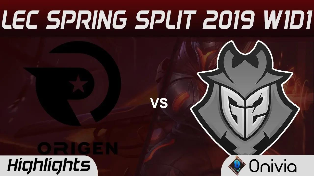 OG vs G2 Highlights LEC Spring Split 2019 Origen vs G2 Esports By Onivia thumbnail