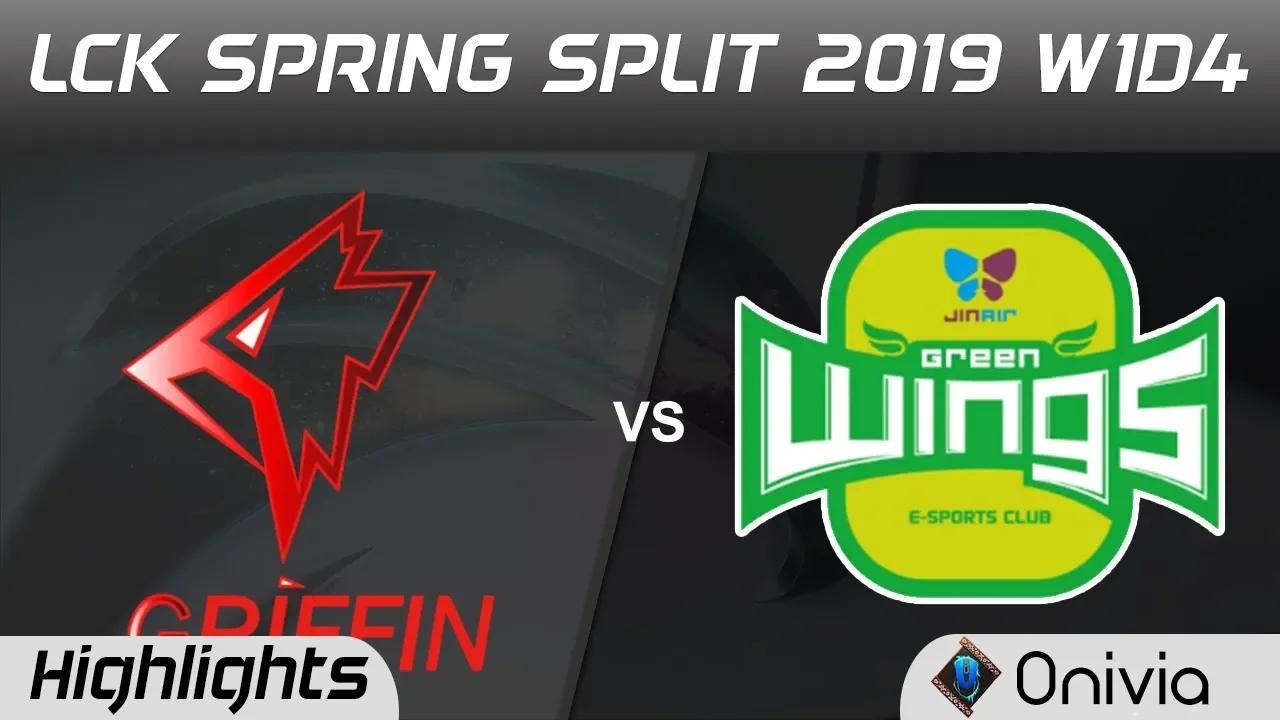 GRF vs JAG Highlights Game 2 LCK Spring 2019 W1D4 Griffin vs Jin Air Green Wing by Onivia thumbnail