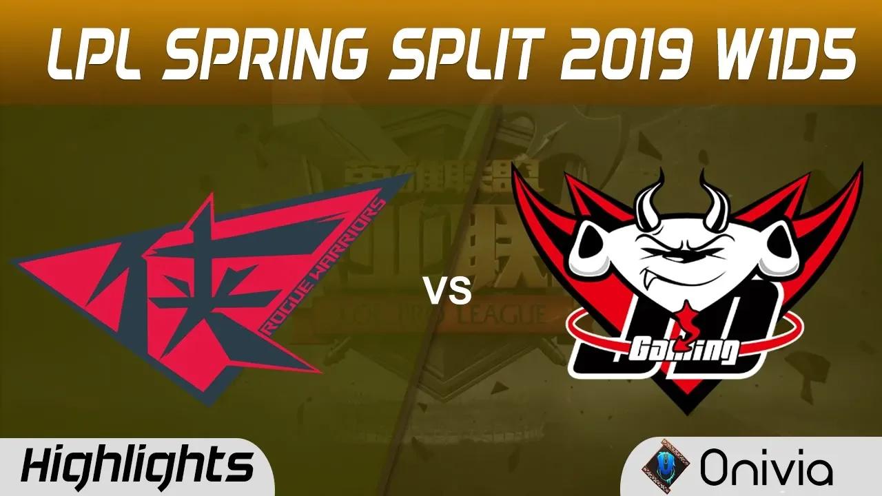 RW vs JDG Highlights Game 1 LPL Spring 2019 W1D5 Rogue Warriors vs JD Gaming by Onivia thumbnail