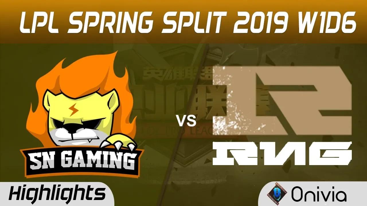 SN vs RNG Highlights Game 1 LPL Spring 2019 W1D6 Suning Gaming vs Royal Never Give Up by Onivia thumbnail