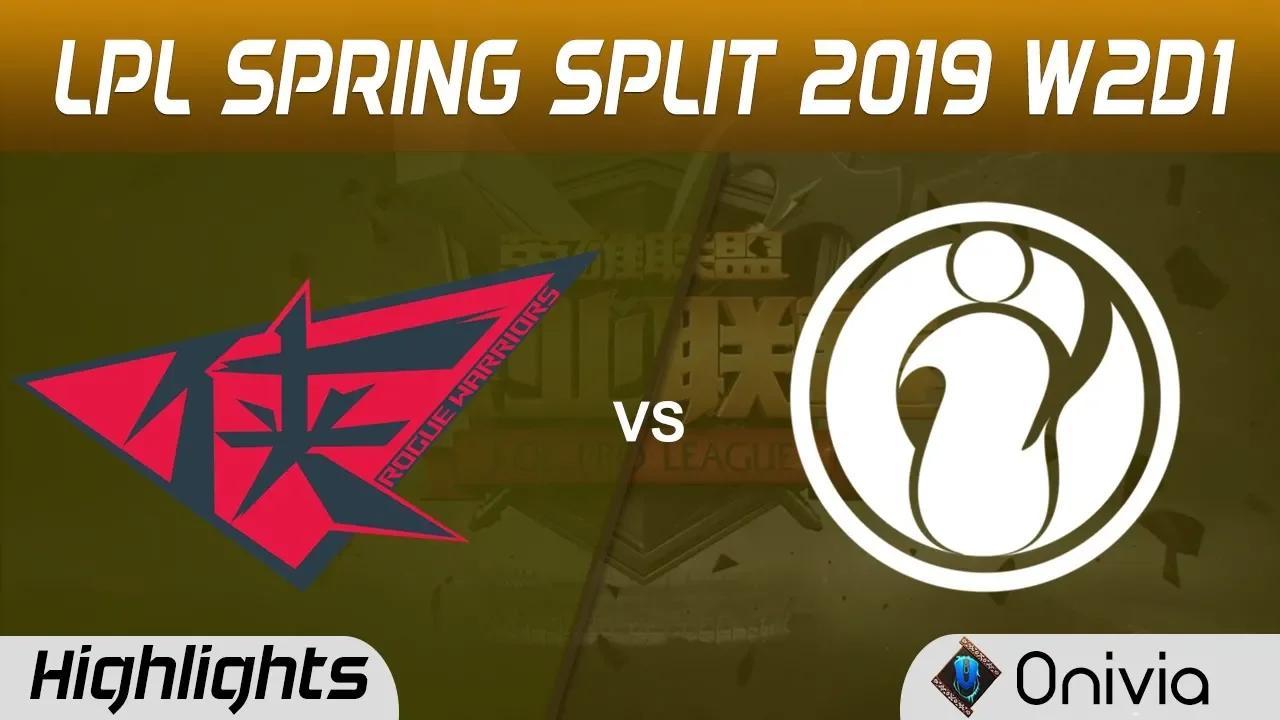 RW vs IG Highlights Game 1 LPL Spring 2019 W2D1 Rouge Warriors vs Invictus Gaming by Onivia thumbnail