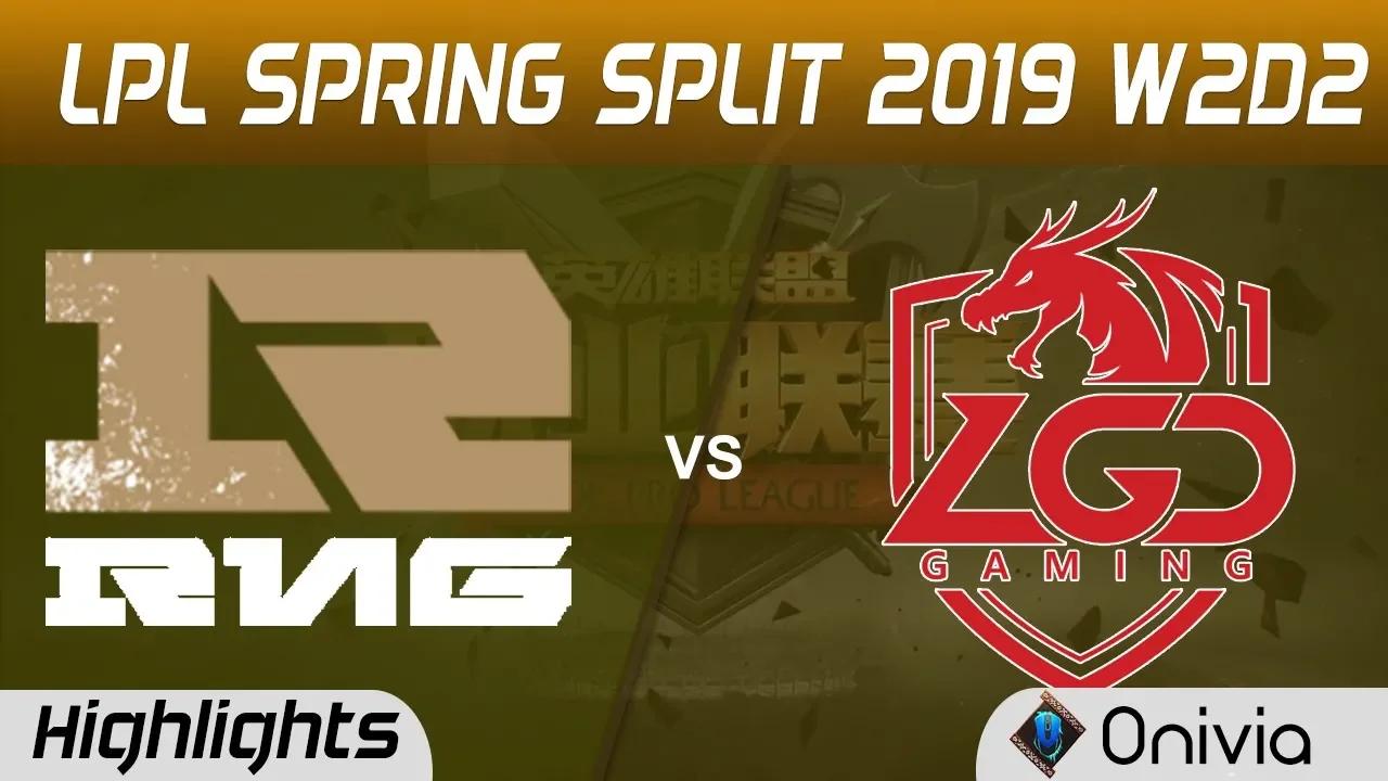 RNG vs LGD Highlights Game 2 LPL Spring 2019 W2D2 Royal Never Give up vs LGD Gaming by Onivia thumbnail