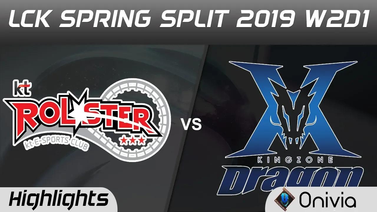 KT vs KZ Highlights Game 1 LCK Spring 2019 W2D1 KT Rolster vs KingZone DragonX by Onivia thumbnail