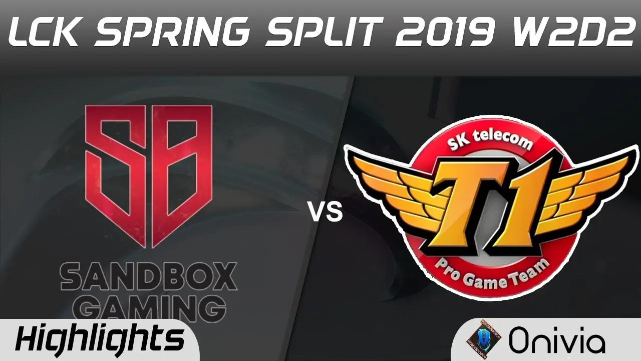 SB vs SKT Highlights Game 1 LCK Spring 2019 W2D2 Sandbox Gaming vs SK Telecom T1 by Onivia thumbnail