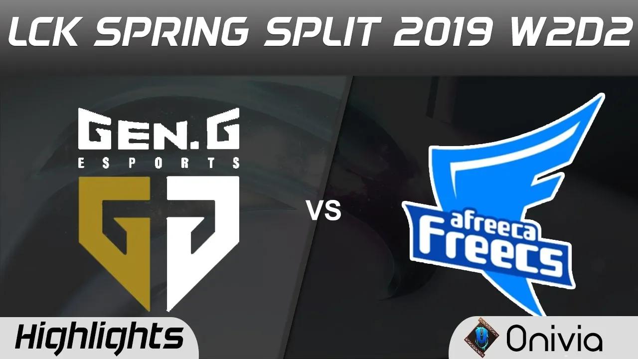 GEN vs AFS Highlights Game 1 LCK Spring 2019 W2D2 Gen G Esports vs Afreeca Freecs by Onivia thumbnail