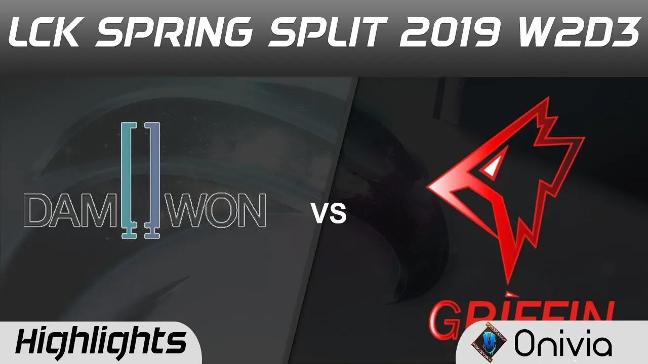 DMW vs GRF Highlights Game 1 LCK Spring 2019 W2D3 Damwon Gaming vs Griffin by Onivia thumbnail