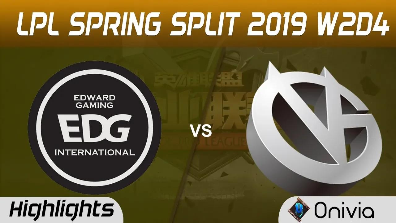 EDG vs VG Highlights Game 2 LPL Spring 2019 W2D4 Edward Gaming vs Vici Gaming by Onivia thumbnail