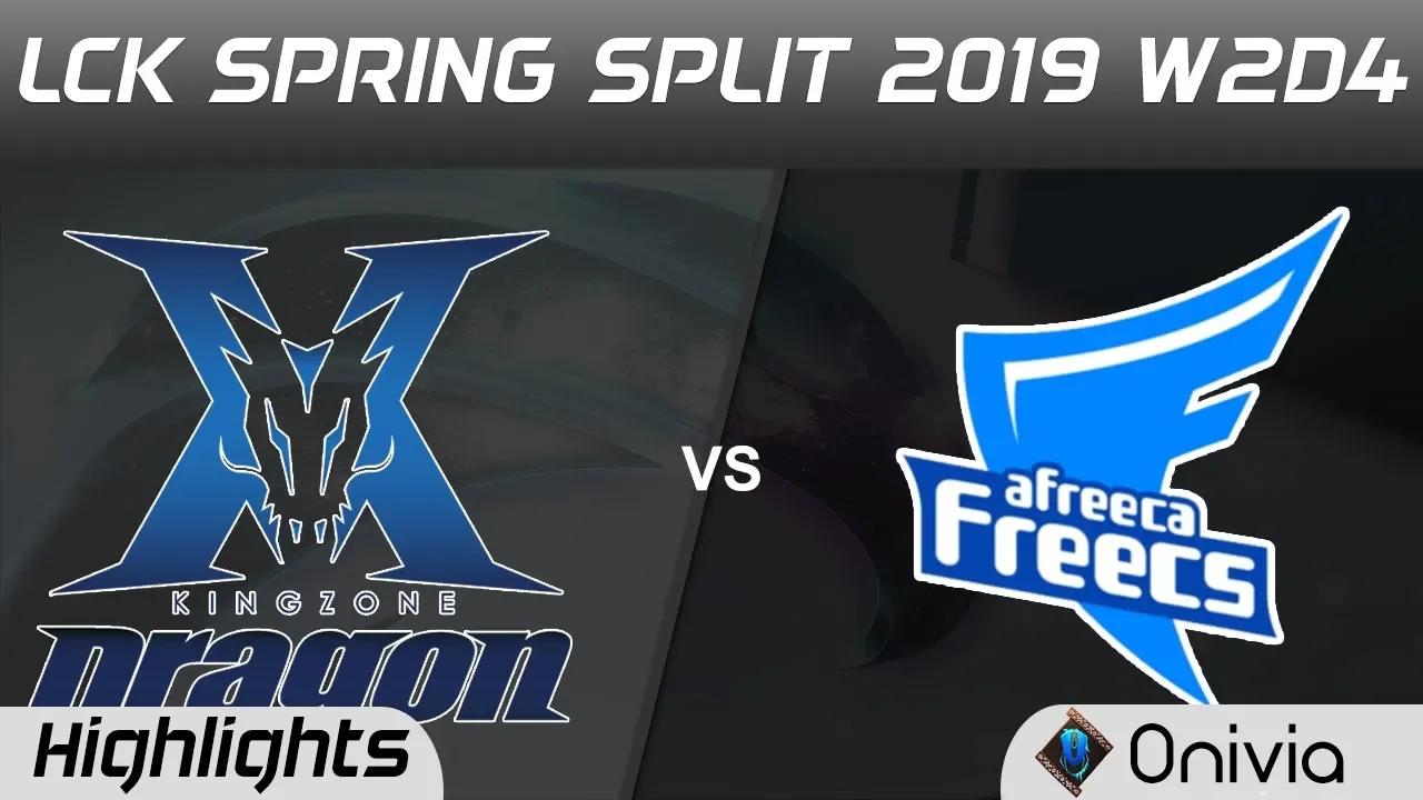 KZ vs AF Highlights Game 1 LCK Spring 2019 W2D4 Kingtzone DragonX vs Afreeca Freecs by Onivia thumbnail