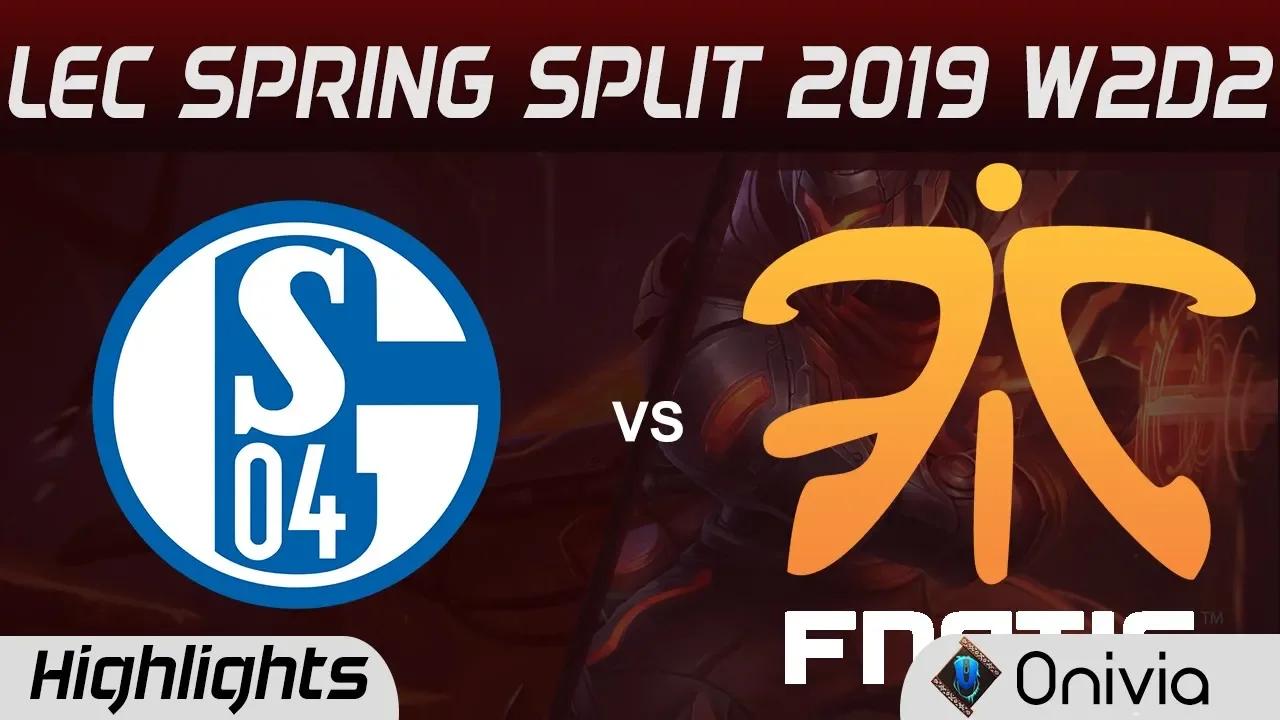 S04 vs FNC Highlights LEC Spring Split 2019 W2D2 FC SChalke 04 vs Fnatic By Onivia thumbnail