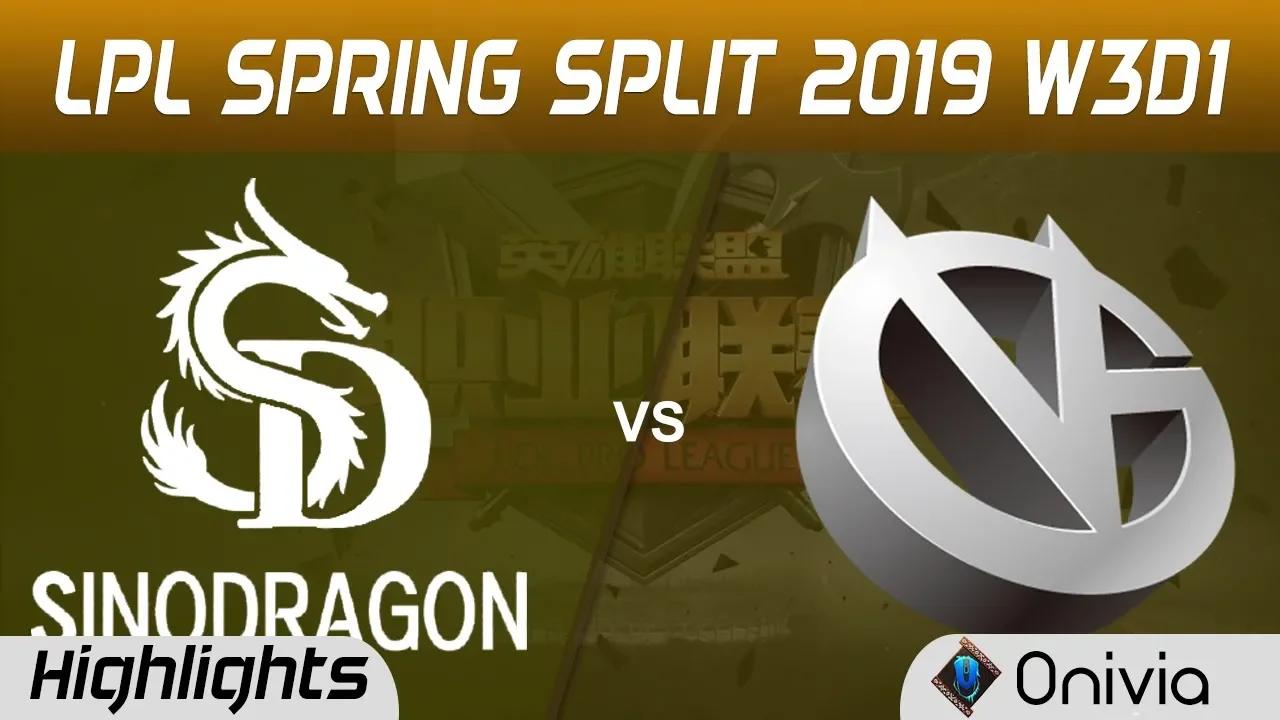 SDG vs VG Highlights Game 2 LPL Spring 2019 W3D1 SinoDragon vs Vici Gaming by Onivia thumbnail