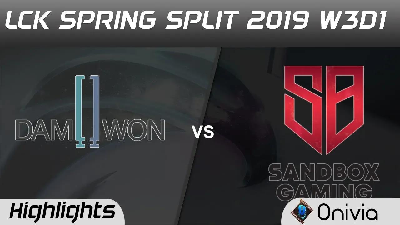 DMW vs SG Highlights Game 2 LCK Spring 2019 W3D1 Damwon Gaming vs Sandbox Gaming by Onivia thumbnail