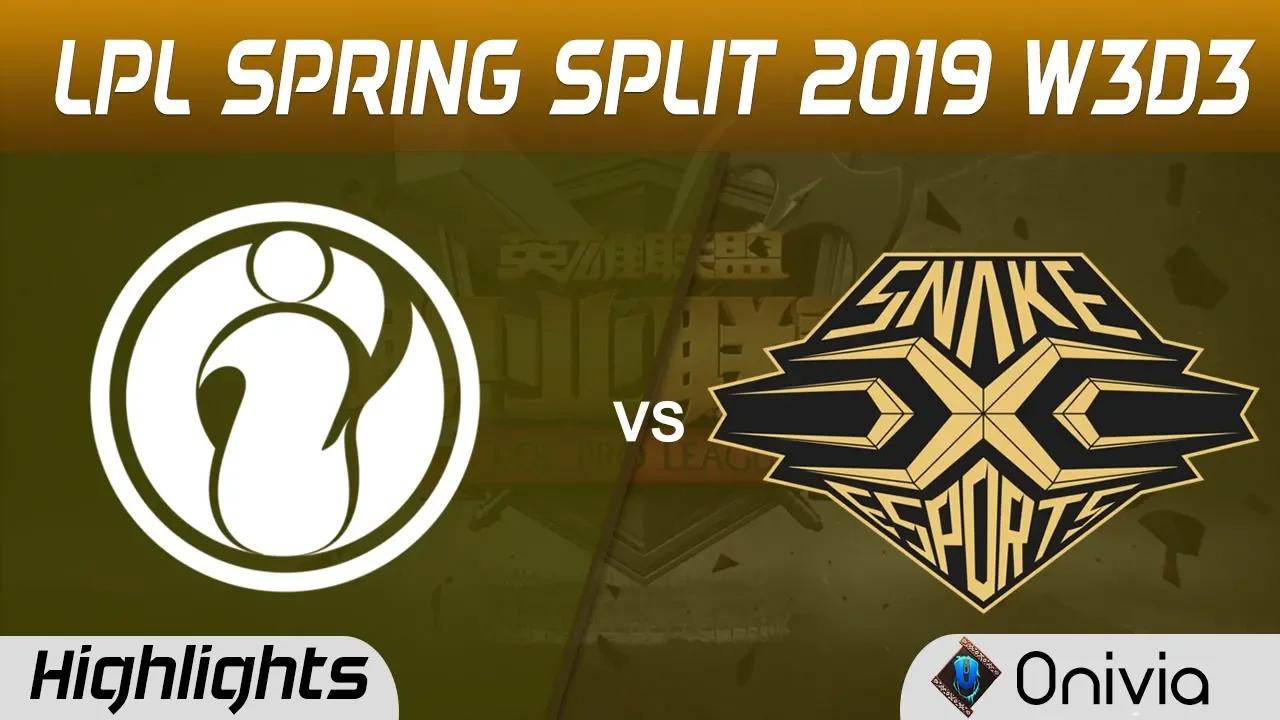 IG vs SS Highlights Game 1 LPL Spring 2019 W3D3 Invictus Gaming vs Snake Esports by Onivia thumbnail