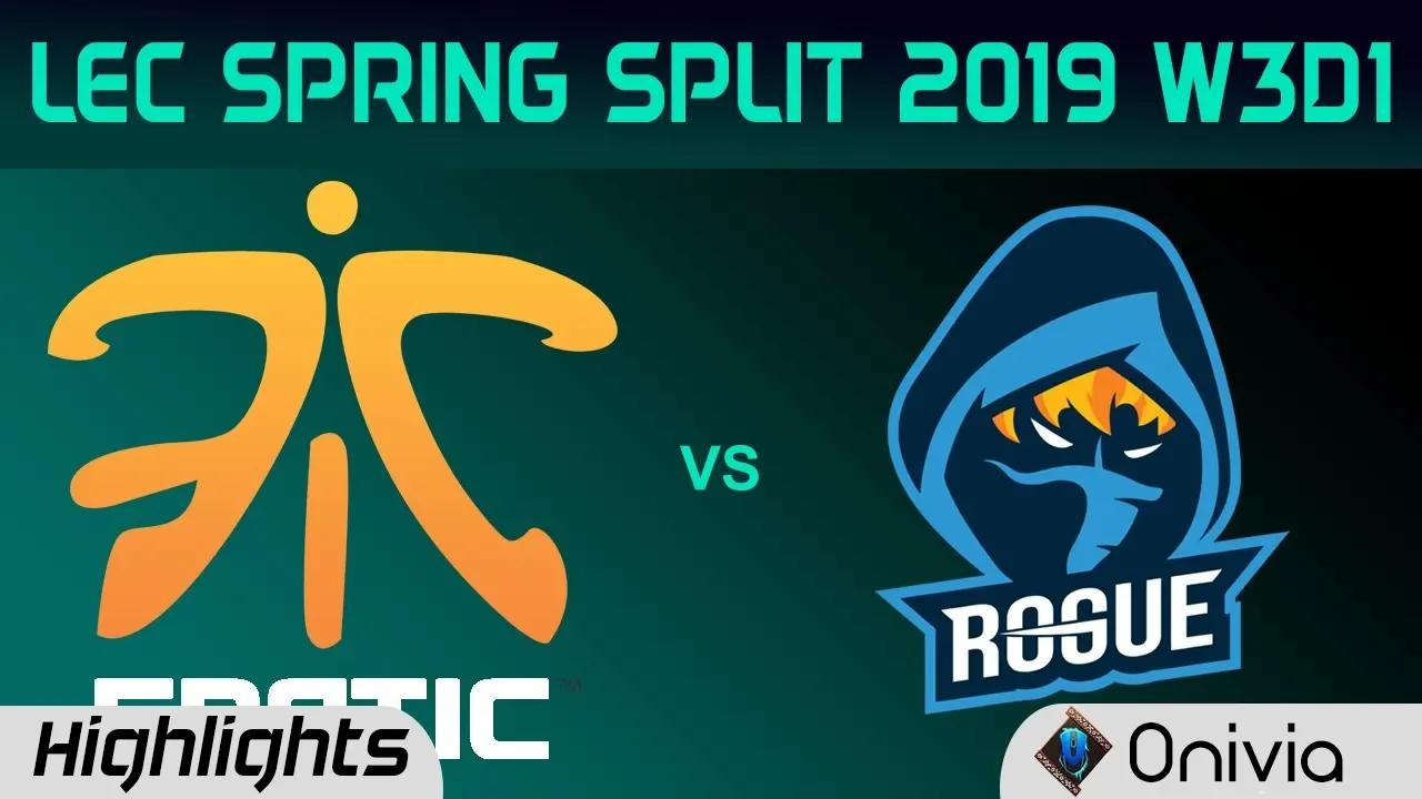 FNC vs RGE Highlights LEC Spring Split 2019 W3D1 Fnatic vs Rouge Esports By Onivia thumbnail