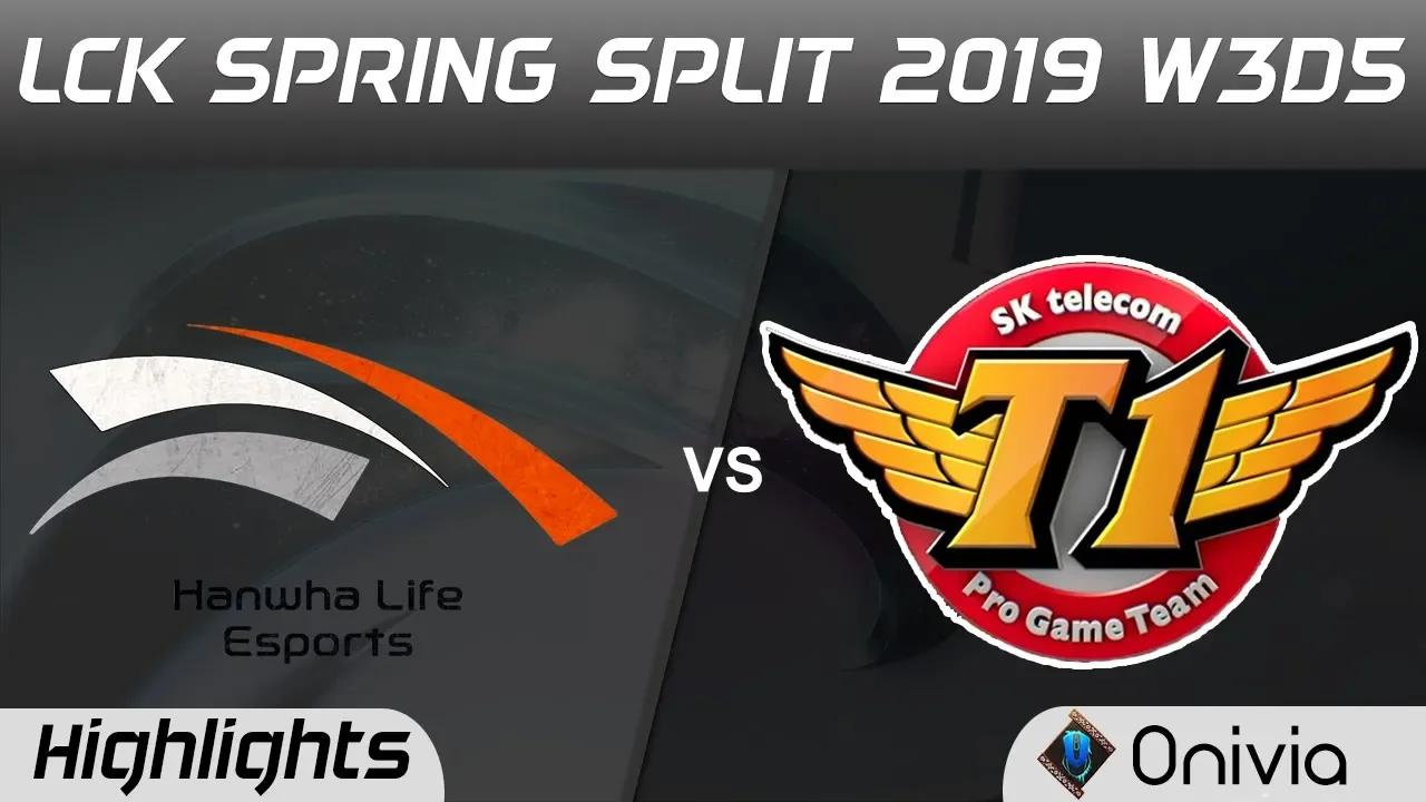 SKT vs HLE Highlights Game 1 LCK Spring 2019 W3D5 SK Telecom T1 vs Hanwha Life Esports by Onivia thumbnail