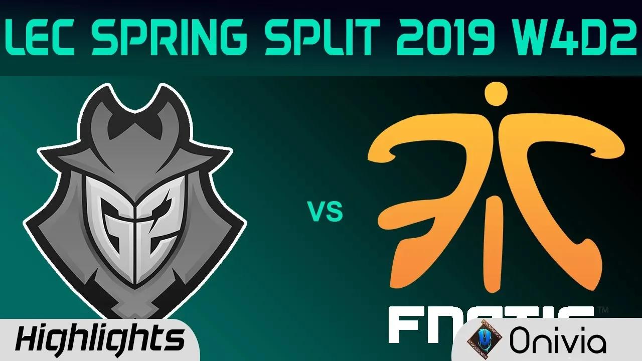 G2 vs FNC Highlights LEC Spring Split 2019 W4D2 G2 Esports vs Fnatic By Onivia thumbnail