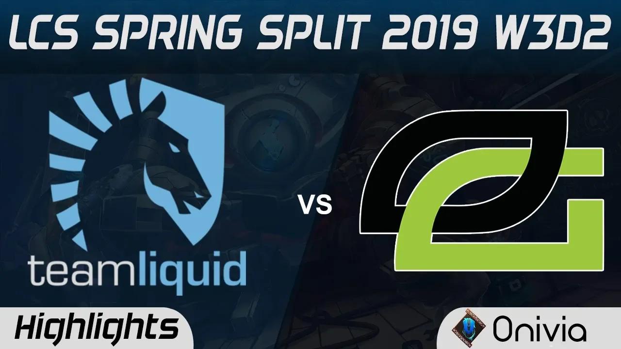 TL vs OPT Highlights LCS Spring Split 2019 W3D2 Team Liquid vs Optic Gaming by Onivia thumbnail