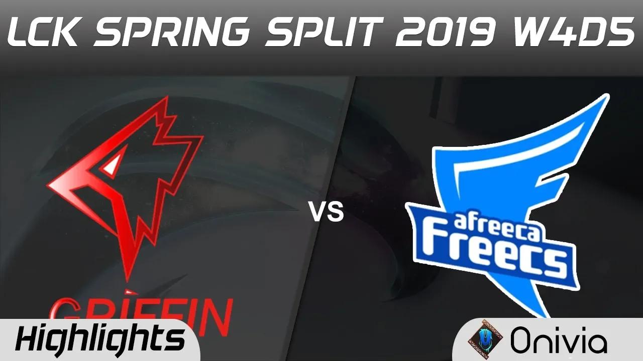 GRF vs AF Highlights Game 1 LCK Spring 2019 W4D5 Griffin vs Afreeca Freecs by Onivia thumbnail