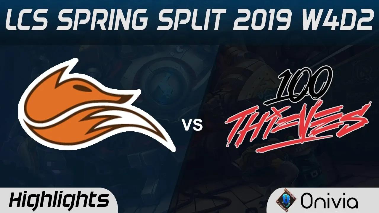 FOX vs 100 Highlights LCS Spring Split 2019 W4D2 Echo Fox vs 100Thieves by Onivia thumbnail