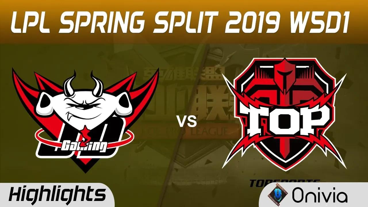 JDG vs TOP Highlights Game 1 LPL Spring 2019 W5D1 JD Gaming vs TopSport Esports by Onivia thumbnail