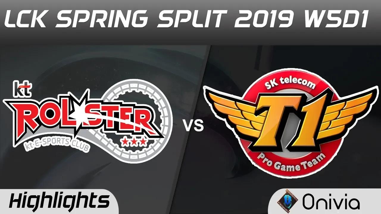 KT vs SKT Highlights Game 1 LCK Spring 2019 W5D1 KT Rolster vs SK Telecom T1 by Onivia thumbnail