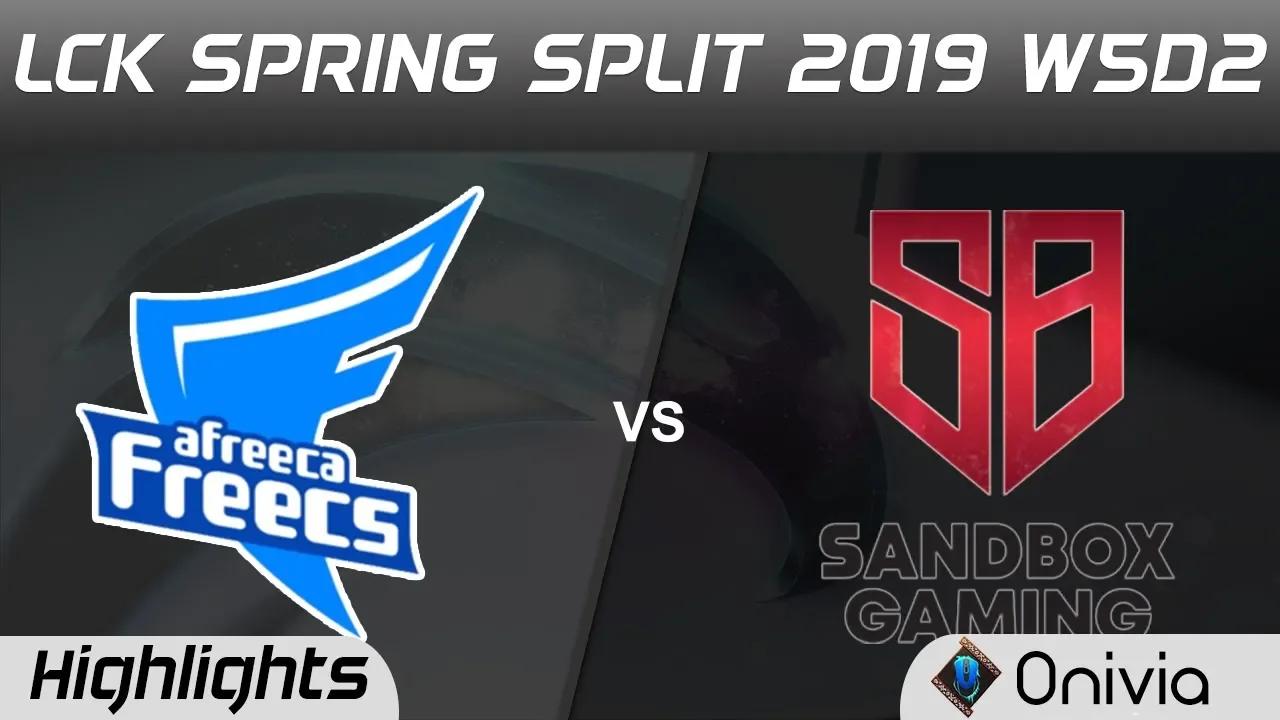 AFS vs SB Highlights Game 1 LCK Spring 2019 W5D2 Afreeca Freecs vs Sandbox Gaming by Onivia thumbnail