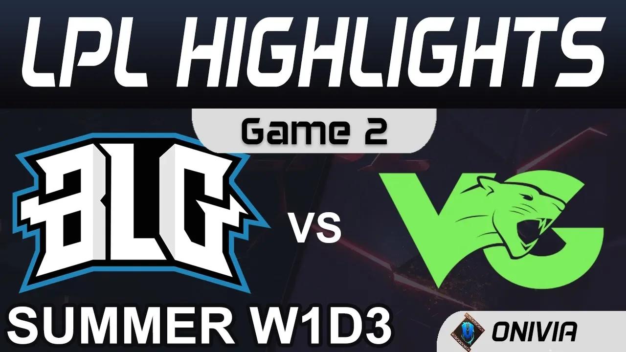 BLG vs VG Highlights Game 2 LPL Summer Season 2020 W1D3 Bilibili Gaming vs Vici Gaming by Onivia thumbnail