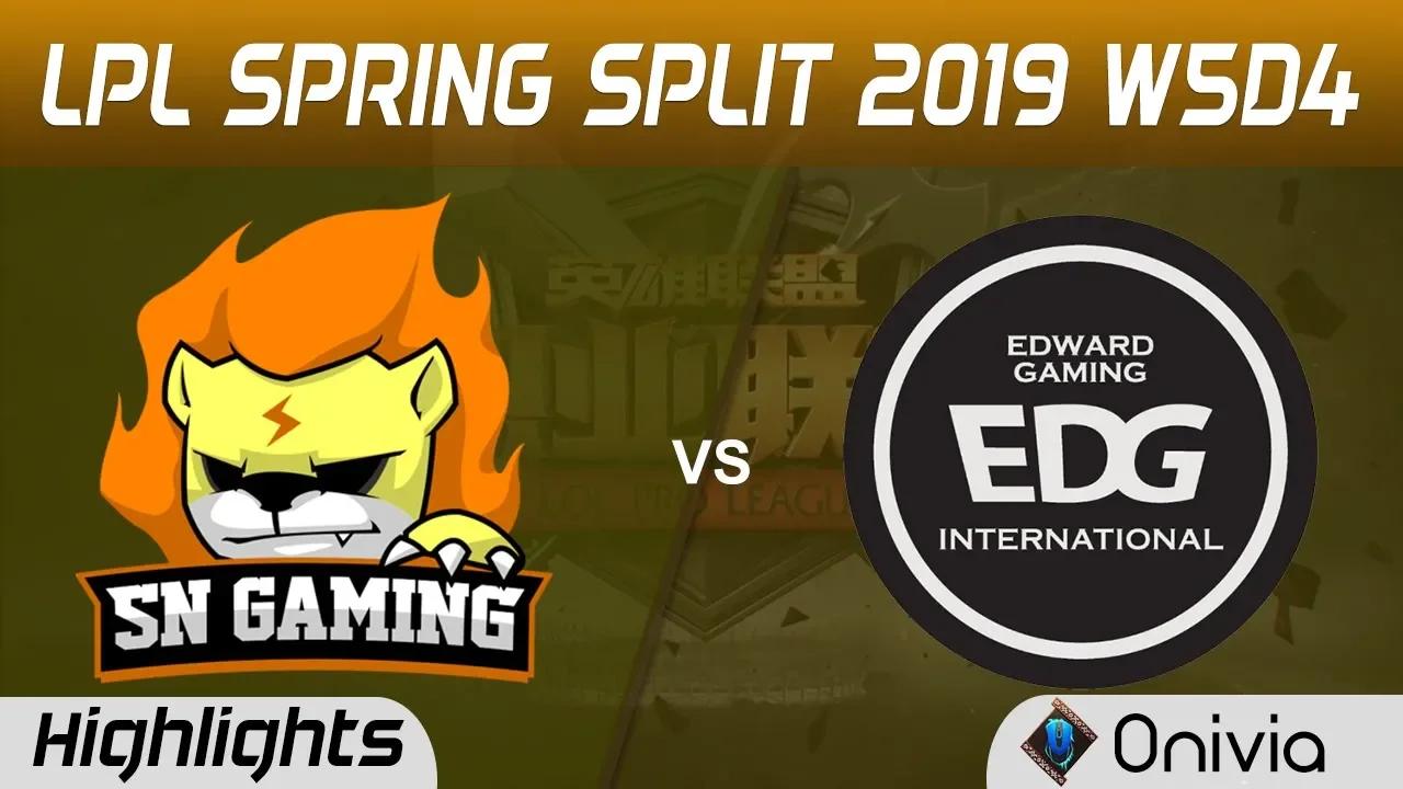 SN vs EDG Highlights Game 1 LPL Spring 2019 W5D4 Suning vs Edward Gaming by Onivia thumbnail