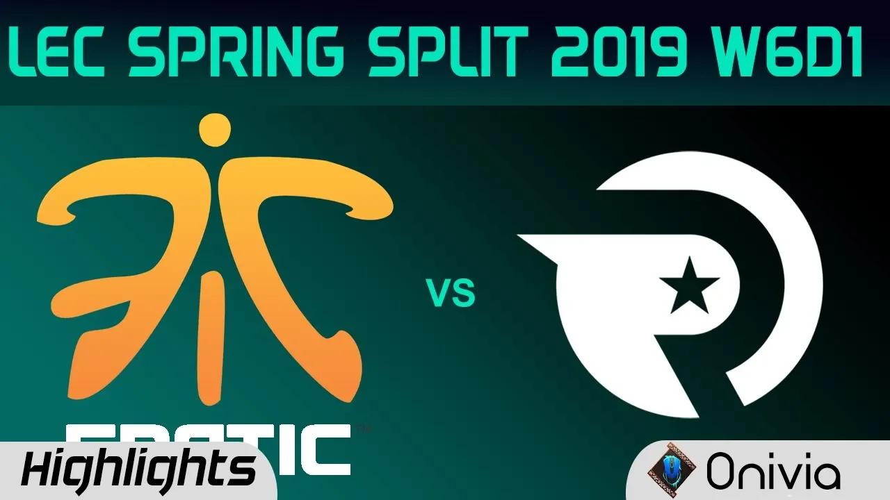 FNC vs OG Highlights LEC Spring Split 2019 W6D1 Fnatic vs Origen By Onivia thumbnail