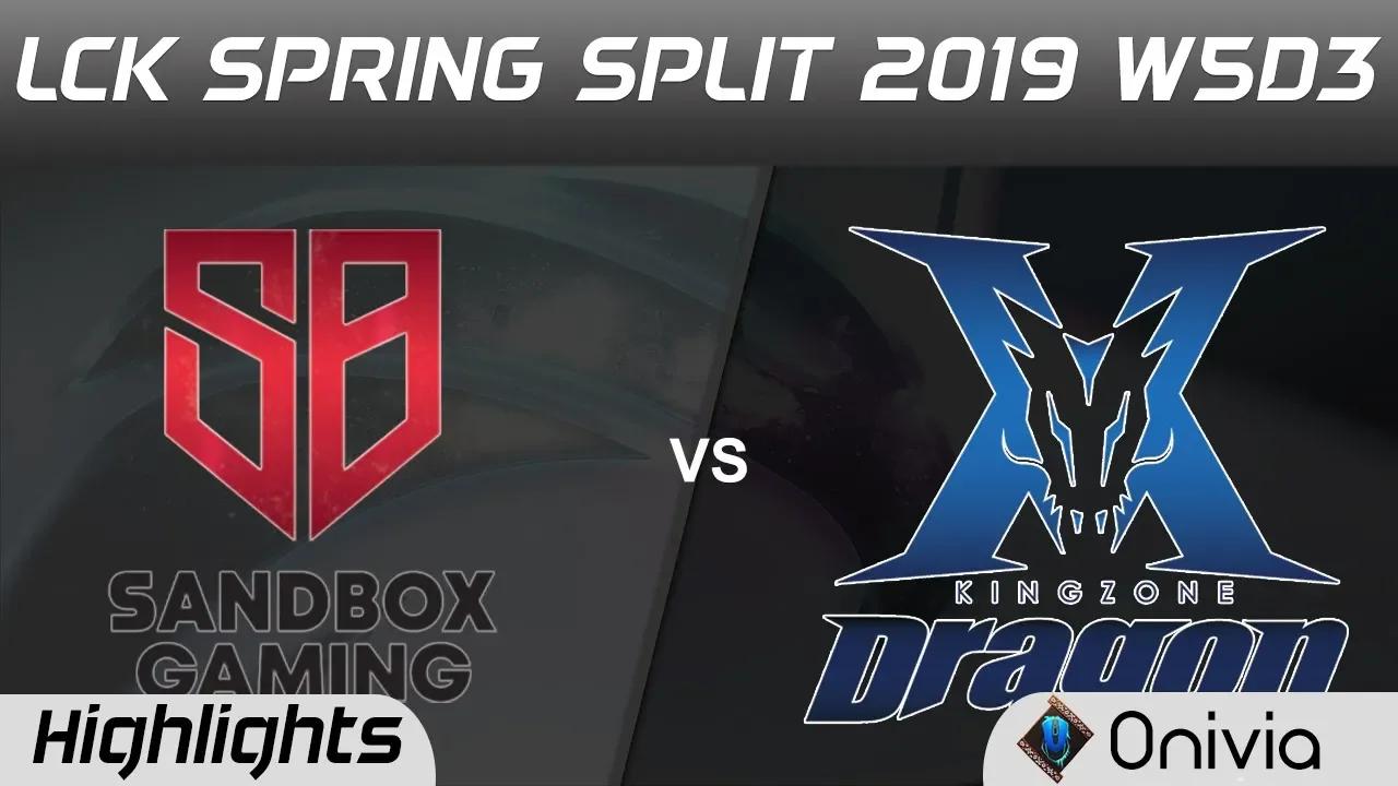 SB vs KZ Highlights Game 1 LCK Spring 2019 W5D3 Sandbox Gaming vs Kingzone DragonX by Onivia thumbnail