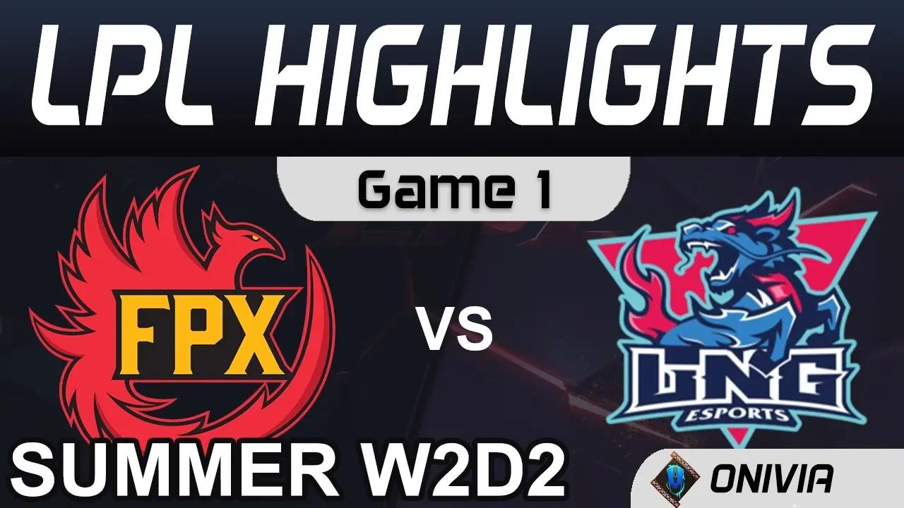 FPX vs LNG Highlights Game 1 LPL Summer Season 2020 W2D2 FunPlus Phoenix vs LNG Esports by Onivia thumbnail