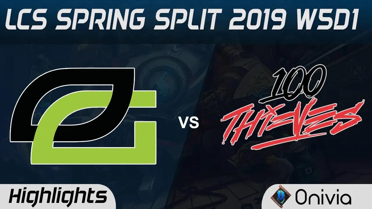 OPT vs 100 Highlights LCS Spring Split 2019 W5D1 Optic Gaming vs 100Thieves by Onivia thumbnail